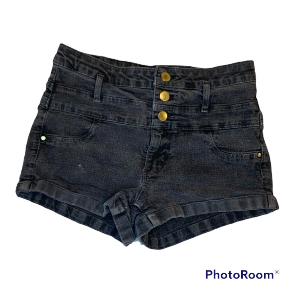 Black Jean shorts